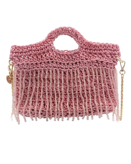 Peony Bag by Palette by Rishma in blush pink — back view showing construction detail