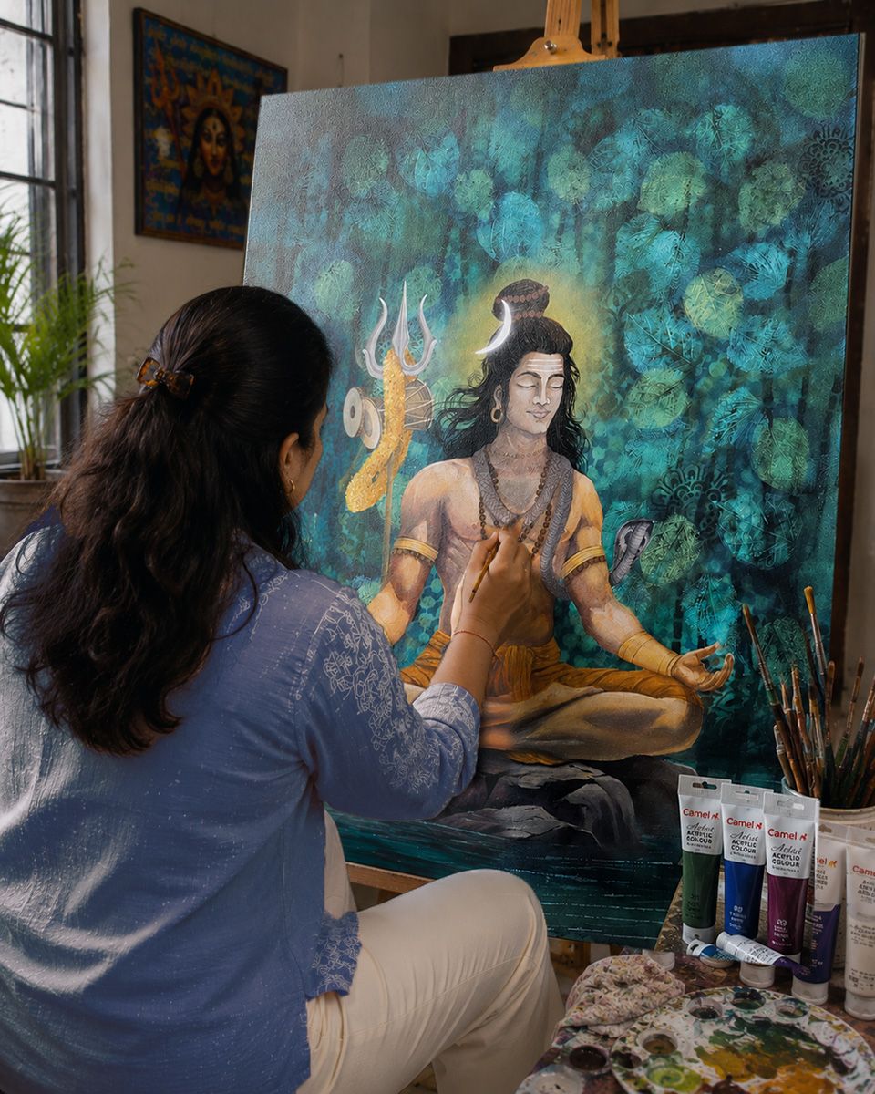 Rishma Lath in her studio — founder of Palette by Rishma