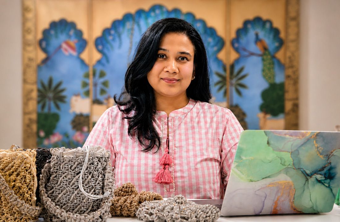Rishma Lath - artist and accessory designer. Founder of Palette by Rishma