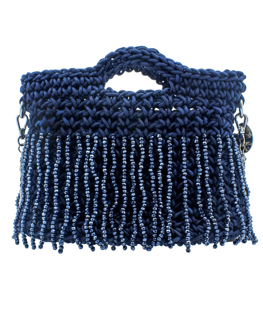 Bluebell Bag by Palette by Rishma in midnight navy — back view showing construction detail