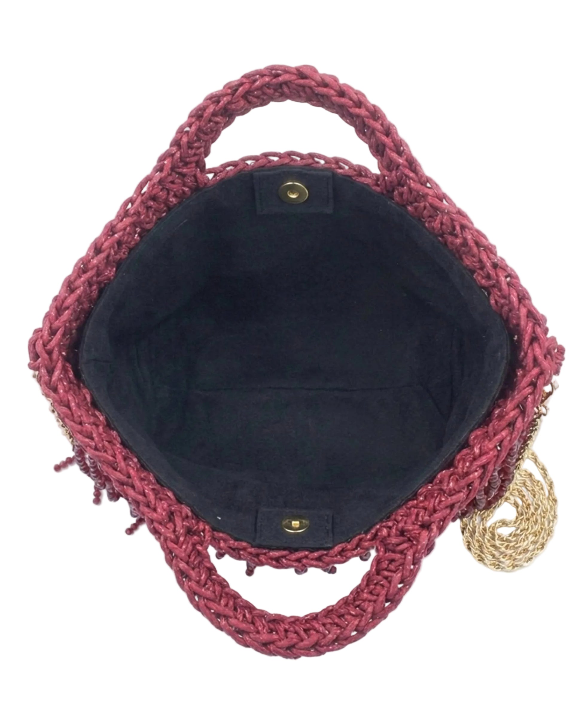 Felt interior lining of Palette by Rishma Camellia Bag