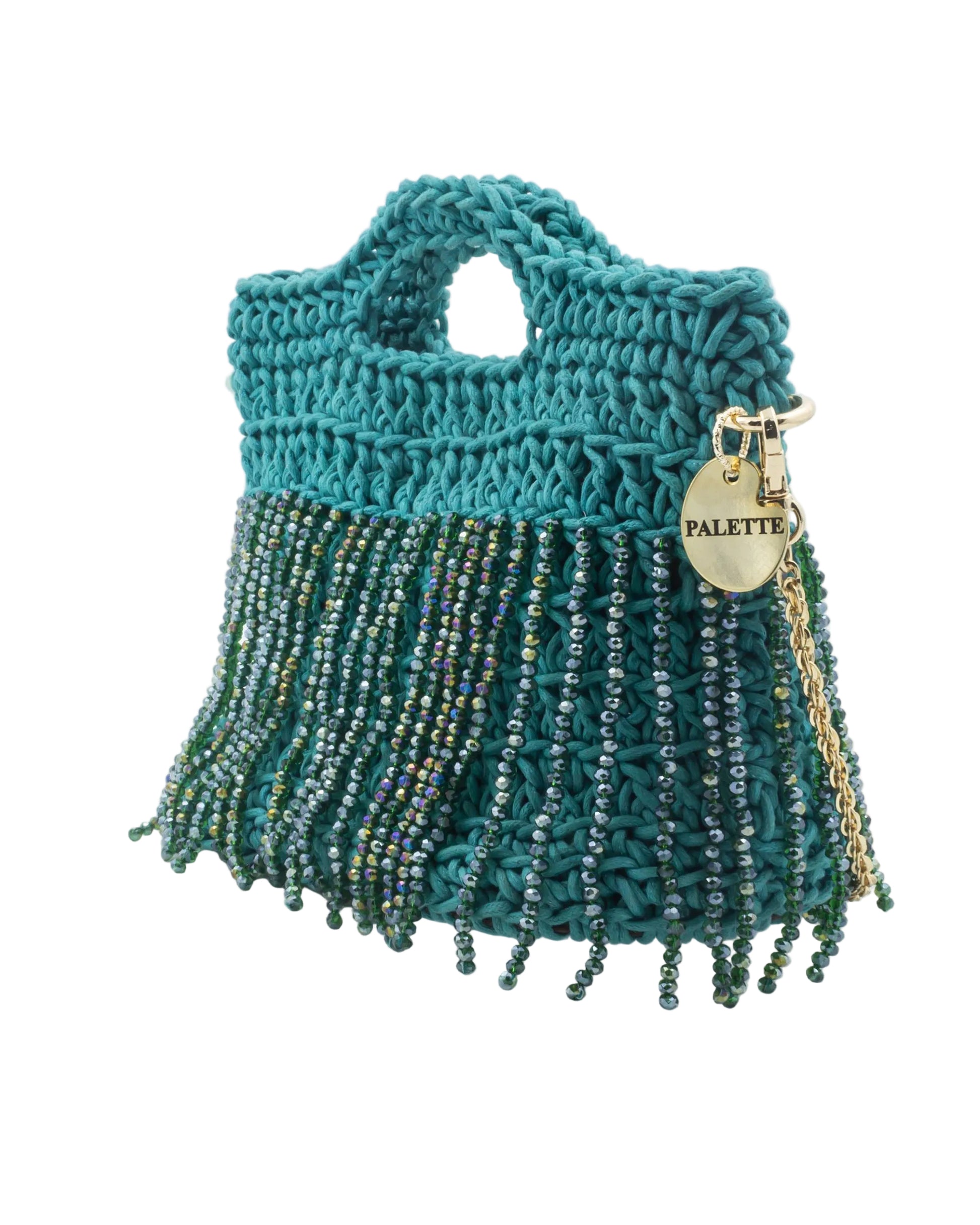 Jade Vine Bag by Palette by Rishma in deep teal — side profile