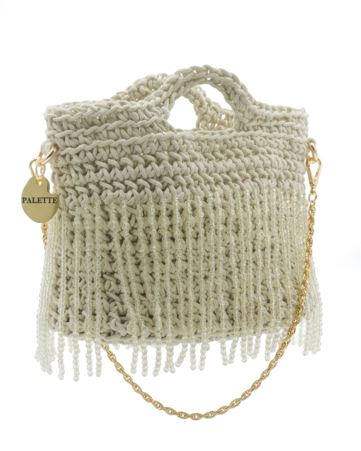 Magnolia Bag by Palette by Rishma in pearl white — side profile