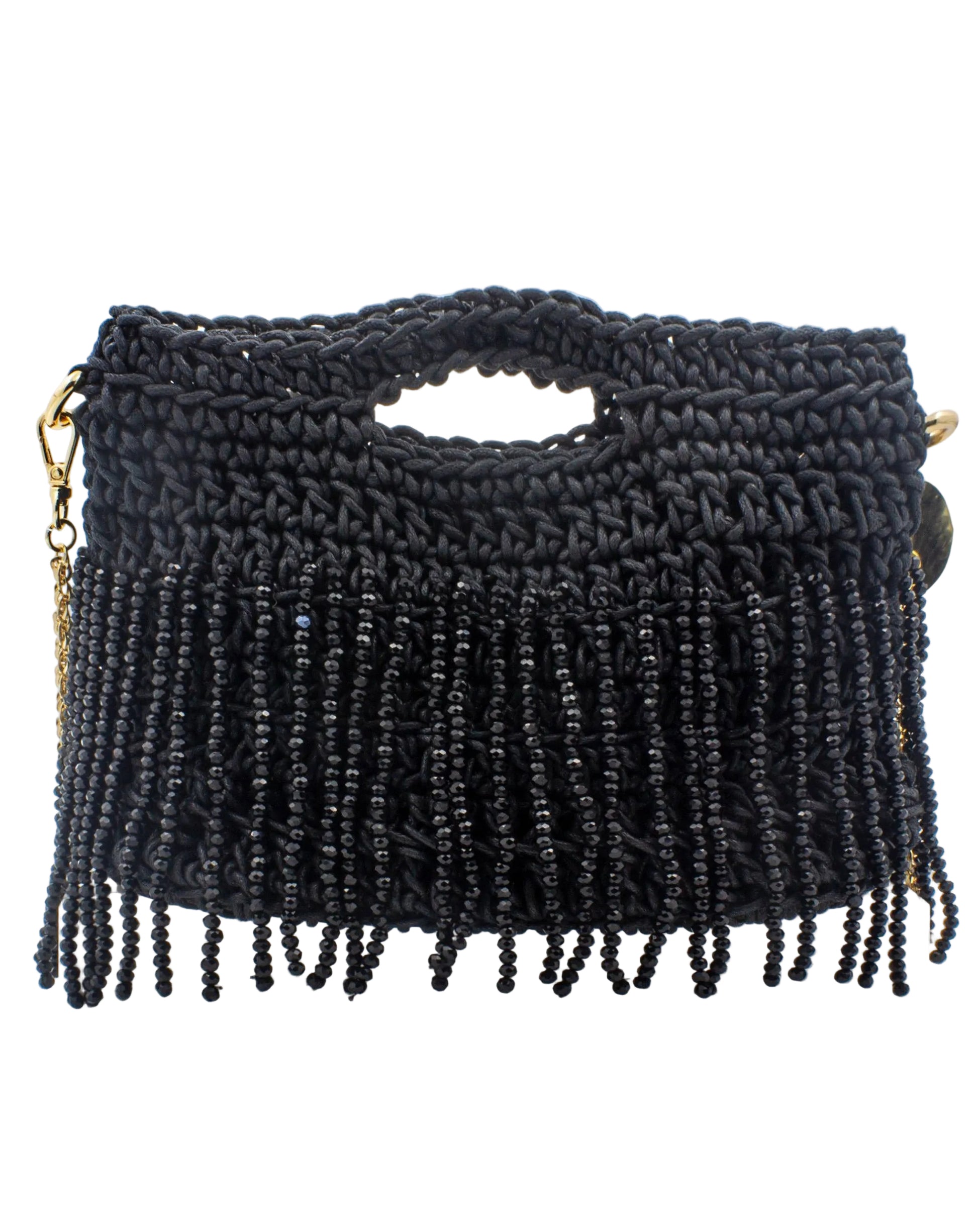 Midnight Iris Bag by Palette by Rishma in noir black — back view showing construction detail