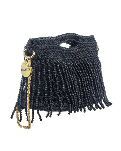 Midnight Iris Bag by Palette by Rishma in noir black — side profile