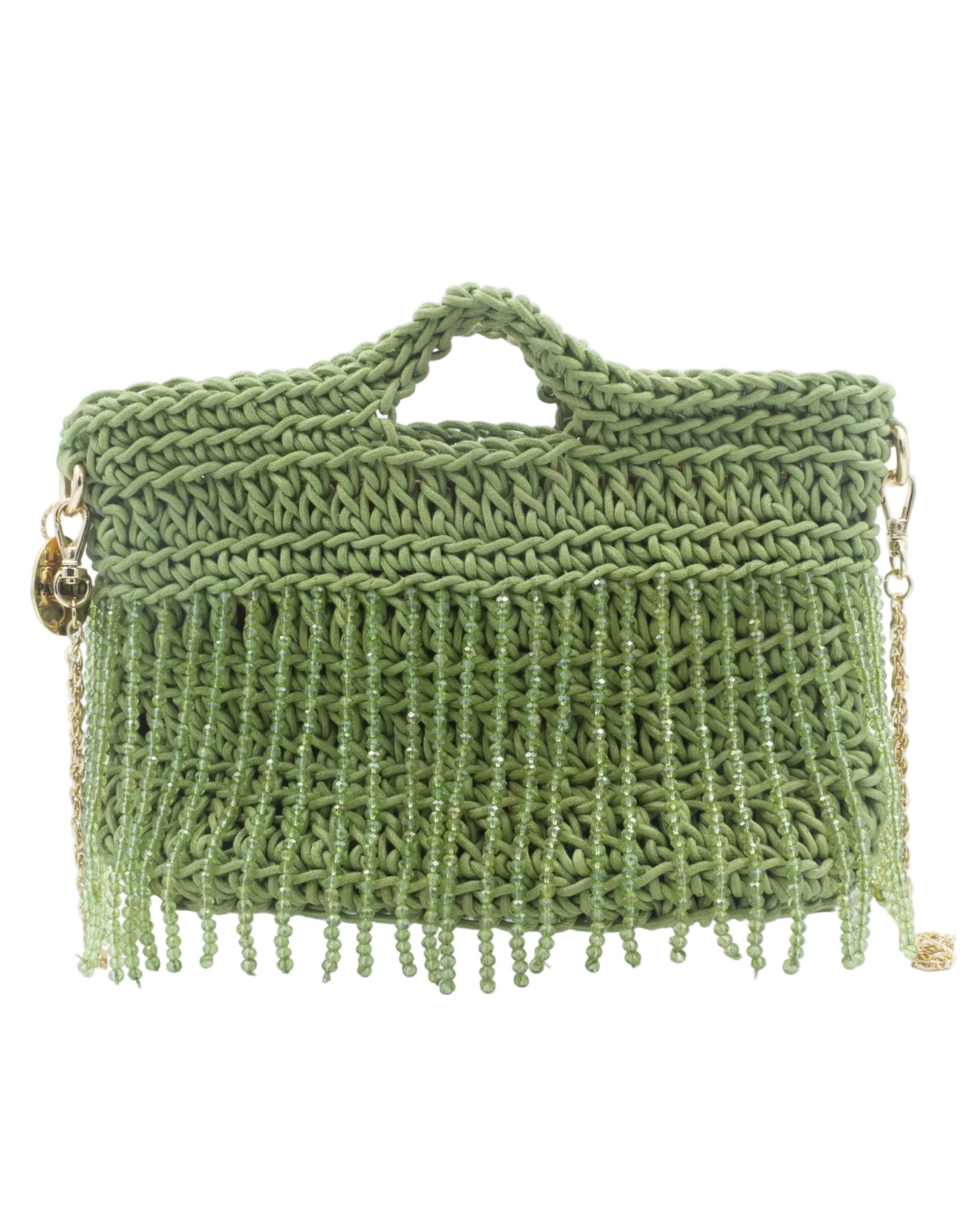 Olive Grove Bag by Palette by Rishma in moss green — back view showing construction detail
