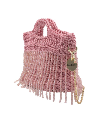 Peony Bag by Palette by Rishma in blush pink — side profile