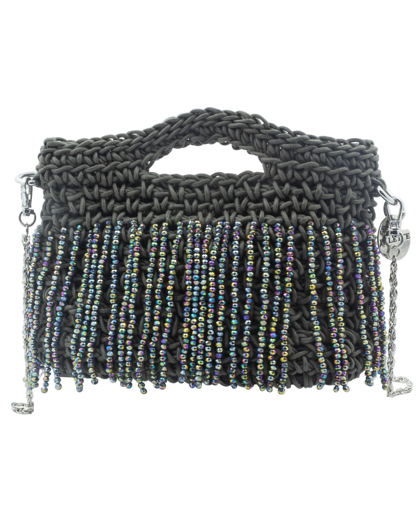 Silver Sage Bag by Palette by Rishma in slate grey — back view showing construction detail