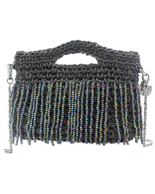 Silver Sage Bag by Palette by Rishma in slate grey — back view showing construction detail
