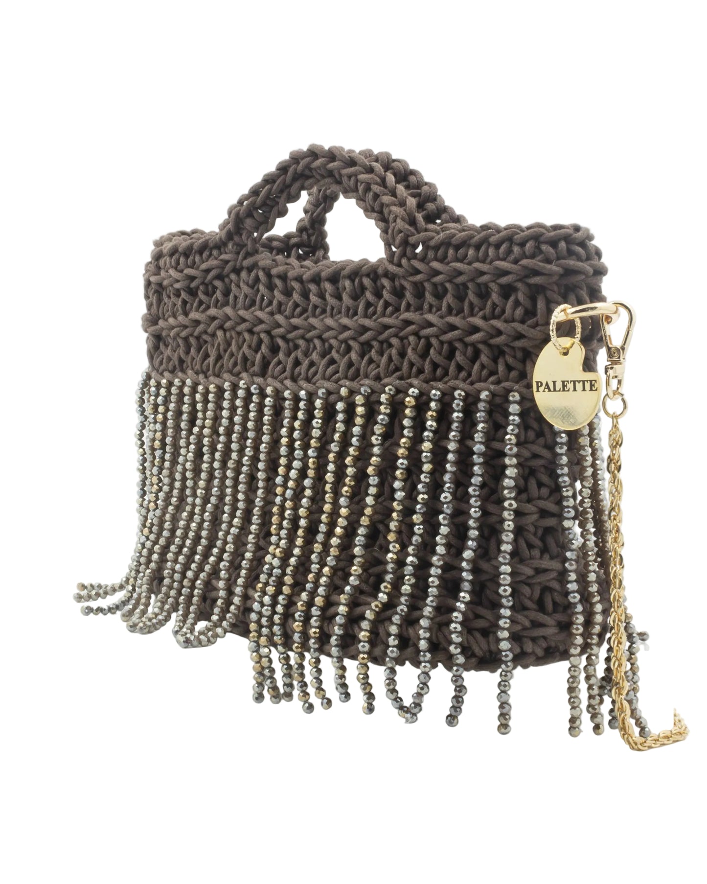 Truffle Rose Bag by Palette by Rishma in deep cocoa brown — side profile