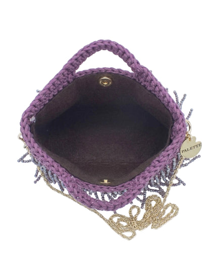 Felt interior lining of Palette by Rishma Wisteria Bag