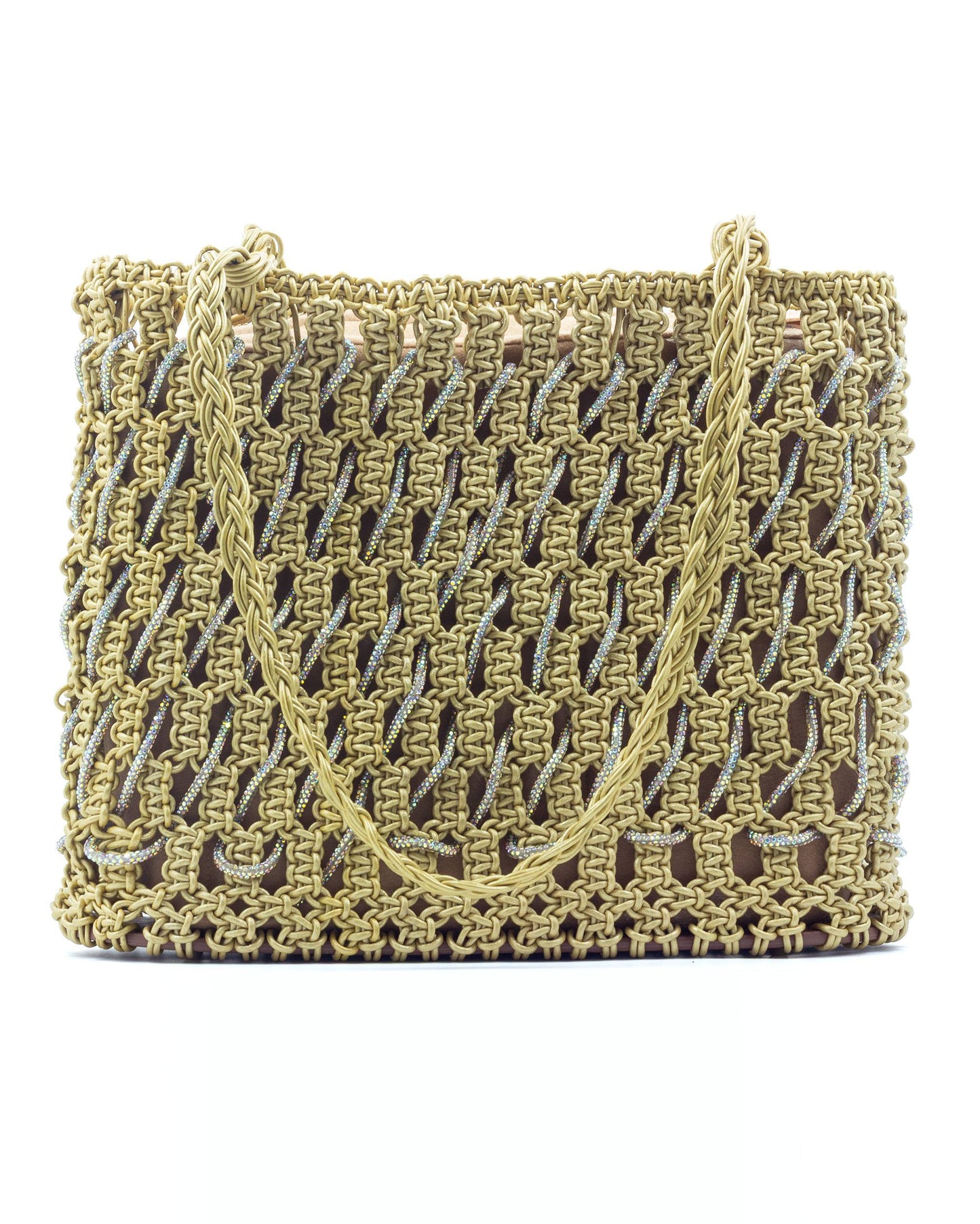 Oro Tote Bag by Palette by Rishma in gold — back view showing construction detail