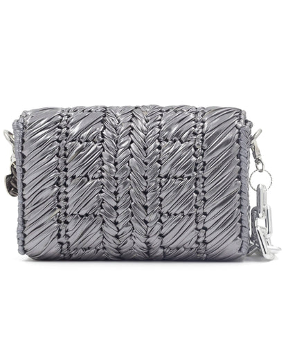 Argent Bag by Palette by Rishma in pewter grey — back view showing construction detail