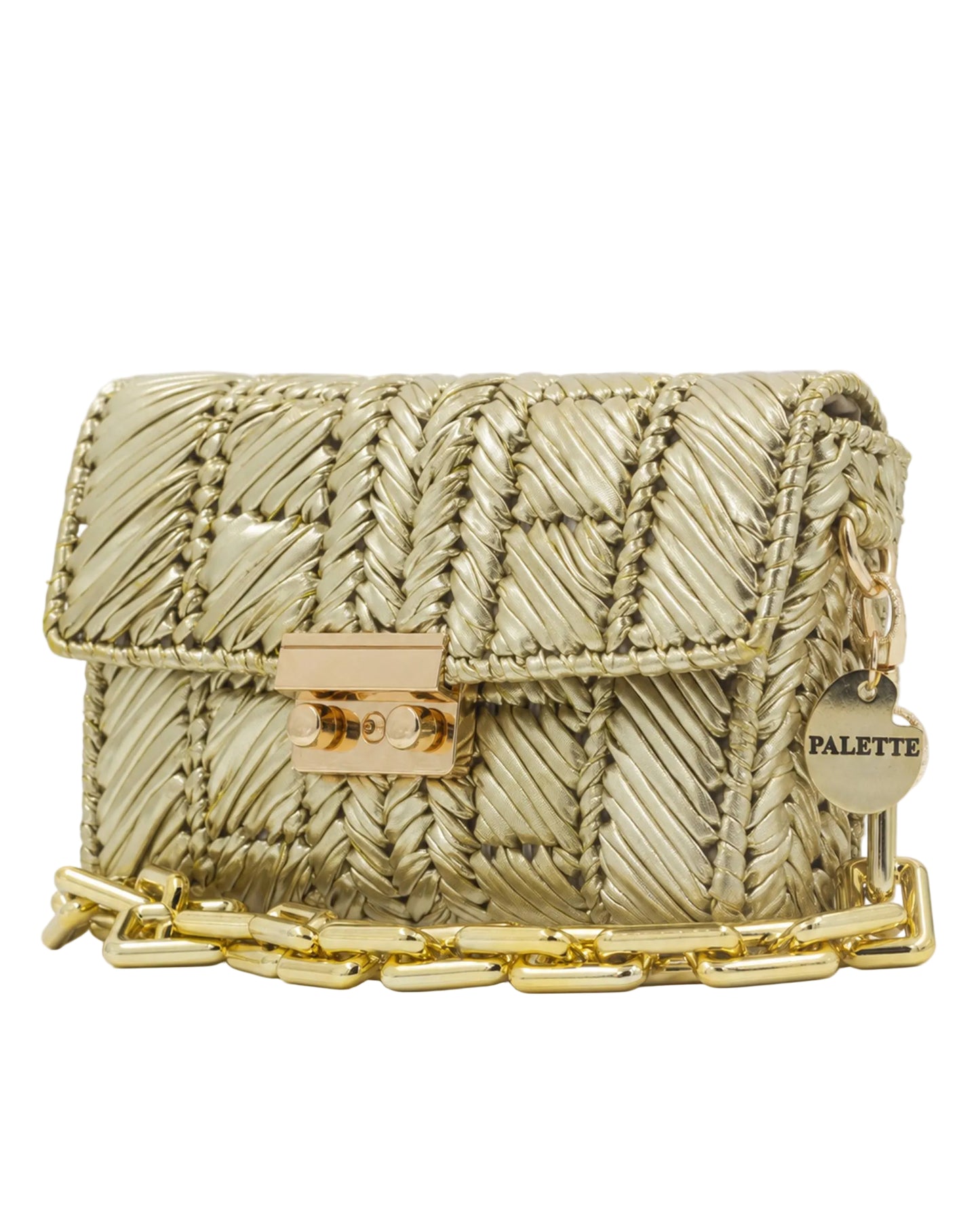 Solis Bag by Palette by Rishma in warm gold — side profile