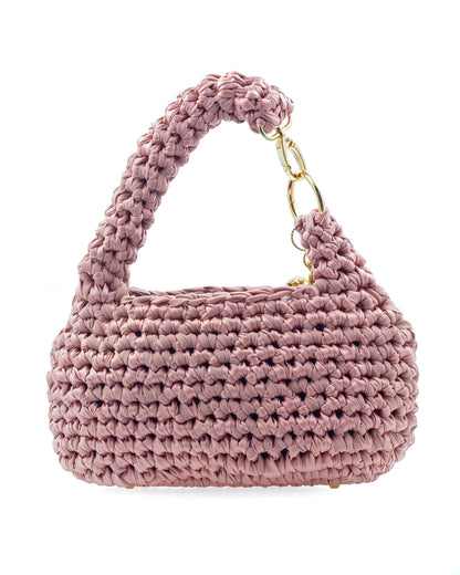 Blush Bag by Palette by Rishma in rose blush — back view showing construction detail