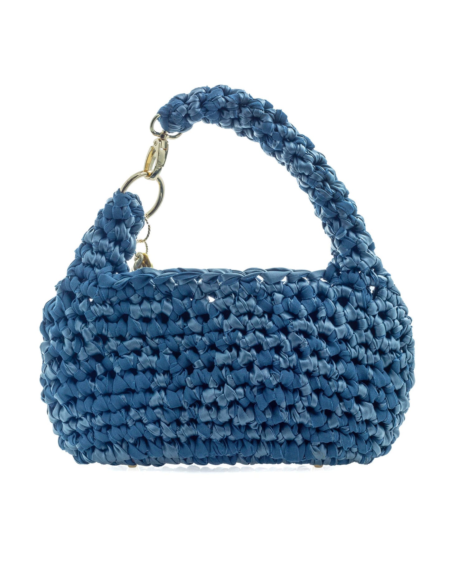 Denim Bag by Palette by Rishma in denim blue — back view showing construction detail