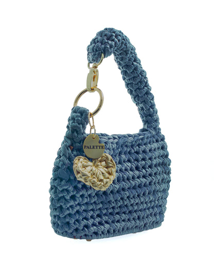 Denim Bag by Palette by Rishma in denim blue — side profile