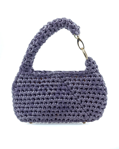 Mauve Bag by Palette by Rishma in soft mauve — back view showing construction detail