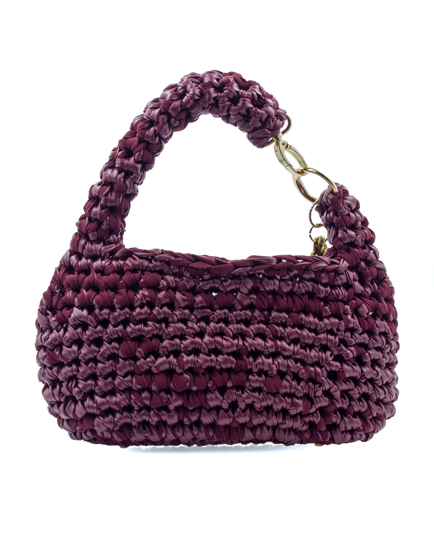 Mulberry Bag by Palette by Rishma in deep mulberry maroon — back view showing construction detail