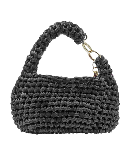 Noir Bag by Palette by Rishma in deep black — back view showing construction detail