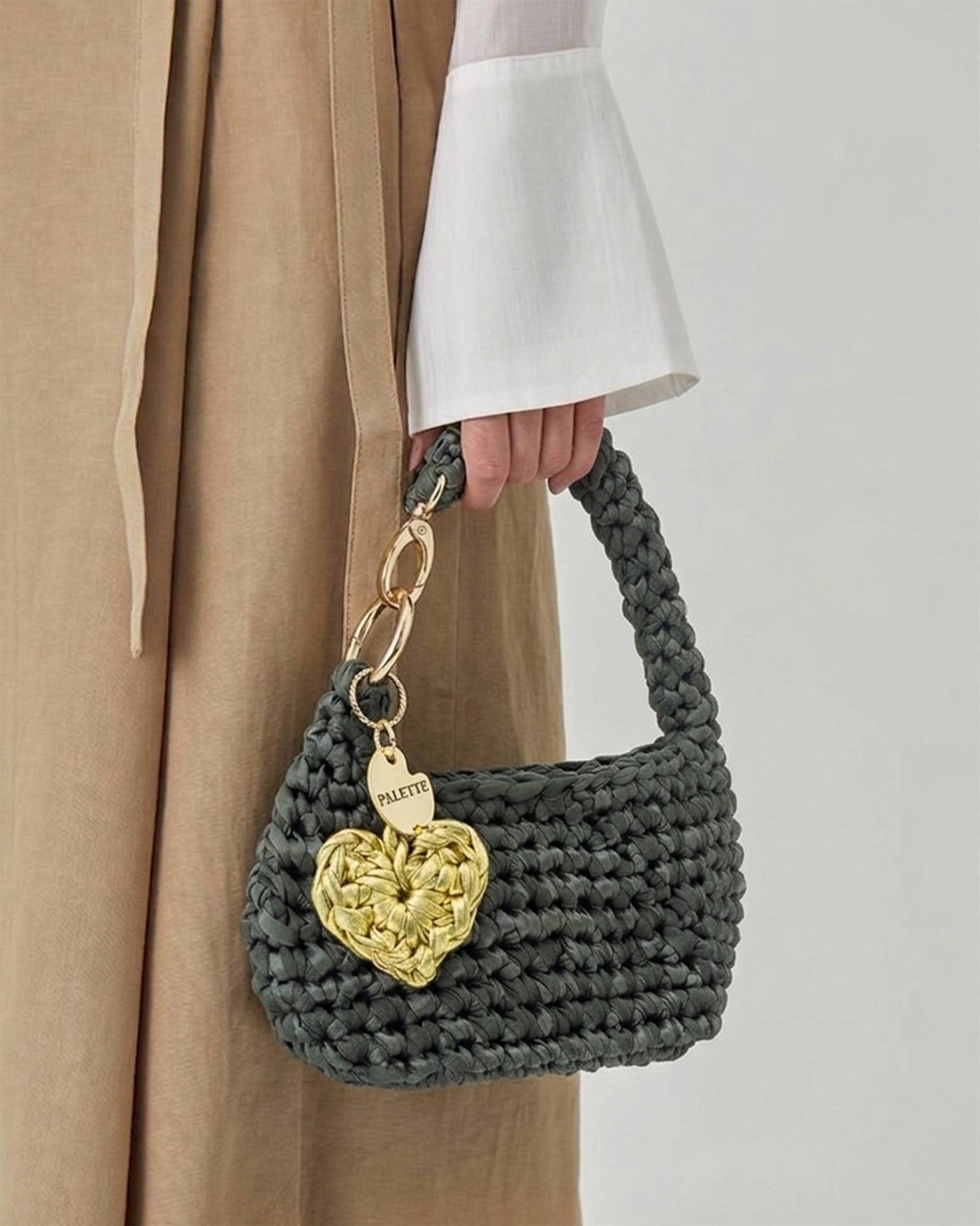 Palette by Rishma Sage Bag styled — sage olive green terra bag being worn