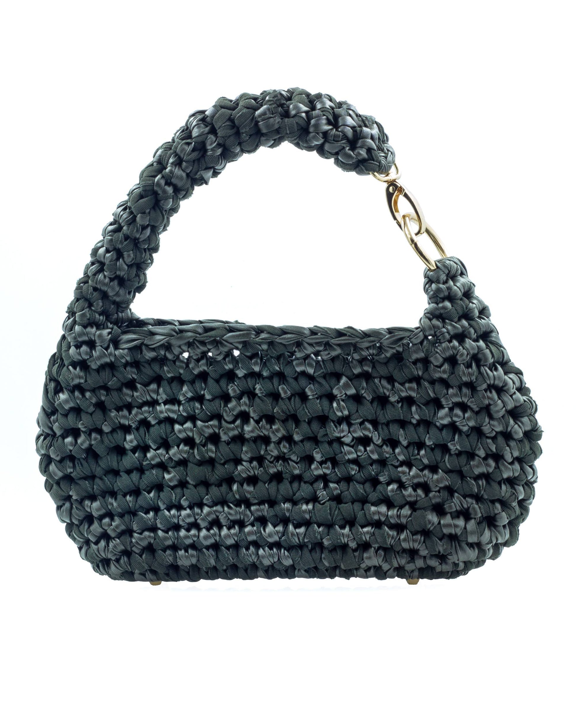 Sage Bag by Palette by Rishma in sage olive green — back view showing construction detail