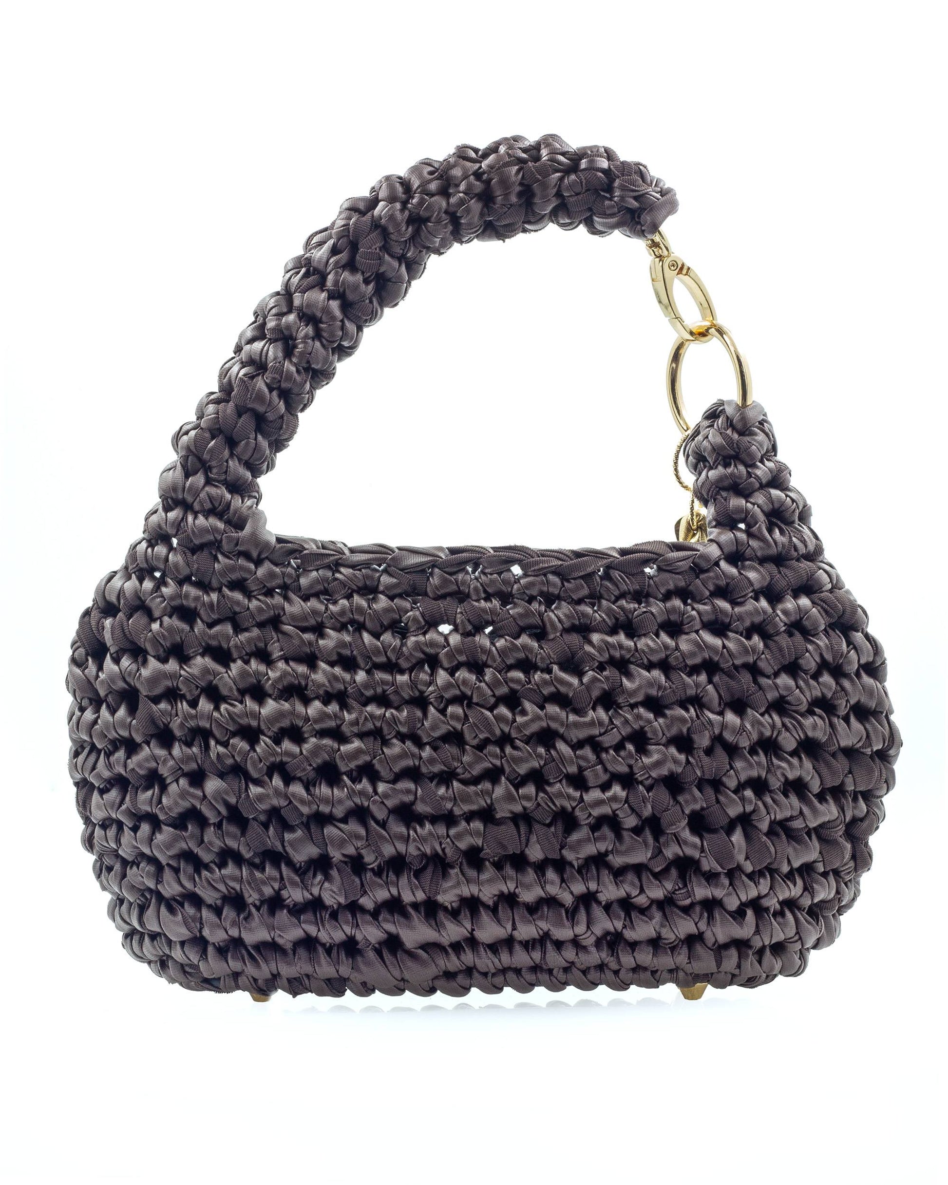 Umber Bag by Palette by Rishma in warm umber brown — back view showing construction detail